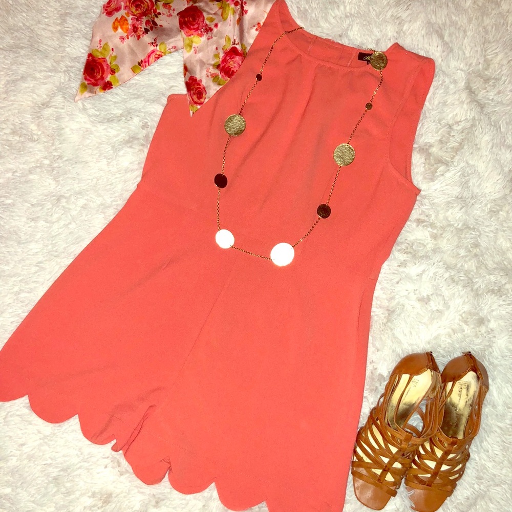 Spring/Summertime Scalloped Romper